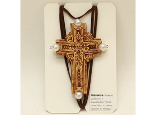Берестяной кулон Крест Арт.116055