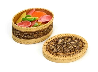 Шкатулка большая овальная 