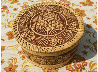 Кликните для увеличения изображения Шкатулка круглая большая