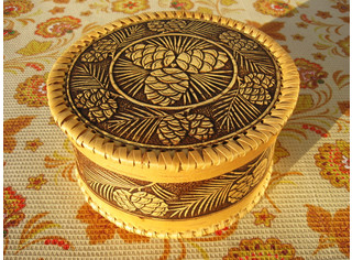 Шкатулка круглая большая