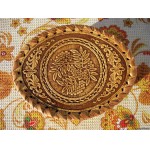 Шкатулка шитая овальная 