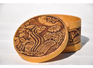 Шкатулка круглая