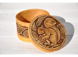 Шкатулка круглая 