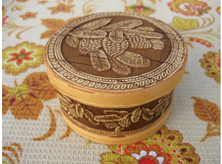 Шкатулка круглая