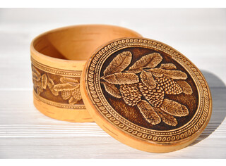 Шкатулка круглая