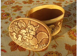 Шкатулка овальная 