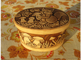 Шкатулка овальная 