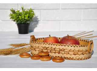 Сухарница овальная плетеная с ручками Арт.108272