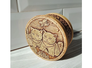 Шкатулка круглая 