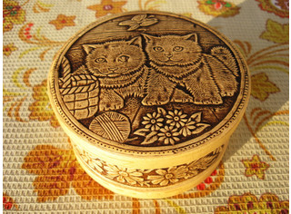 Шкатулка круглая