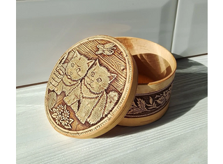 Шкатулка круглая 