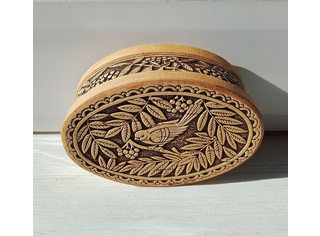 Шкатулка овальная 