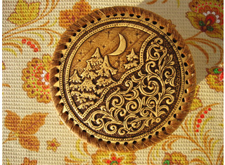 Шкатулка шитая 