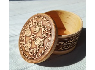 Шкатулка круглая 