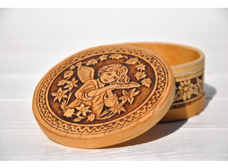 Шкатулка круглая