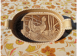 Сухарница овальная с ручками 