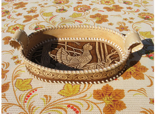 Сухарница овальная с ручками 