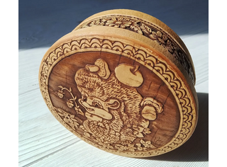 Шкатулка круглая 