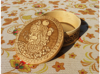 Шкатулка круглая 