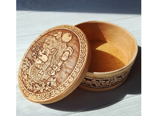 Шкатулка круглая 