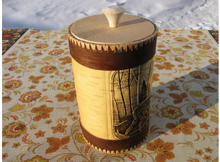 Туес большой круглый 