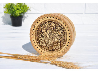 Кликните для увеличения изображения Шкатулка шитая круглая