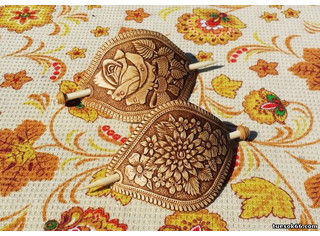 Заколка из бересты в ассортименте Арт.116015