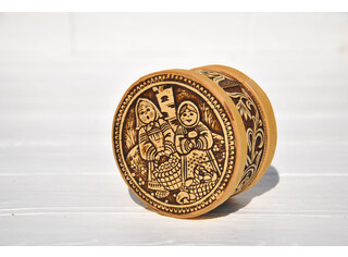 Шкатулка круглая 