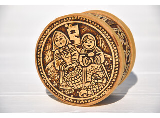 Шкатулка круглая 