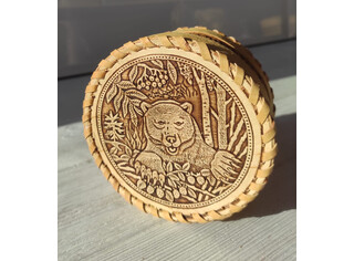 Кликните для увеличения изображения Шкатулка шитая круглая