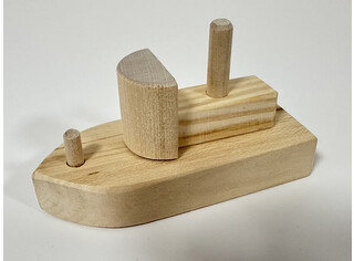 Деревянная игрушка кораблик 