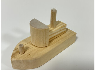 Деревянная игрушка кораблик 