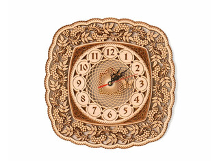 Часы резные квадратные 
