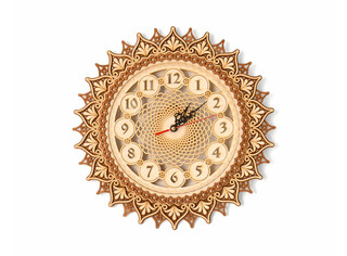 Часы резные большие круглые 