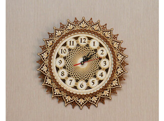 Часы резные большие круглые 