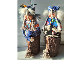 Баба Яга средняя в ступе Арт.103820