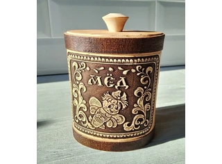 Туес медовый овальный Д8 