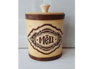 Туес медовый овальный Д8 