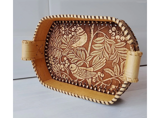 Сухарница с ручками овальная 