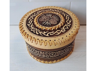 Шкатулка большая круглая 