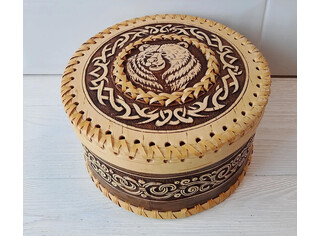 Шкатулка большая круглая 